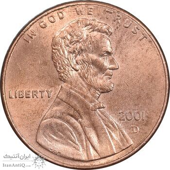 سکه 1 سنت 2001D لینکلن - MS62 - آمریکا
