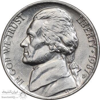 سکه 5 سنت 1987D جفرسون - AU58 - آمریکا