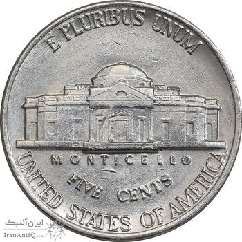 سکه 5 سنت 1987D جفرسون - AU58 - آمریکا