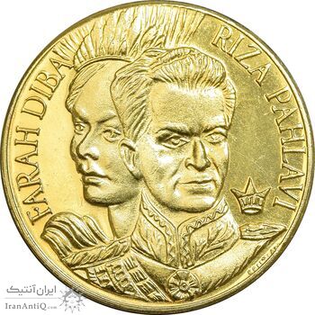 مدال یادبود شاه و فرح - UNC - محمد رضا شاه