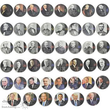 سری کامل مدال یادبود رئیس جمهور های آمریکا - PF67 - ایالات متحده آمریکا