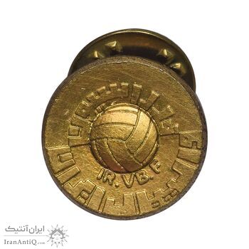 نشان سوزنی فدراسیون والیبال ایران - با پک - AU - محمد رضا شاه