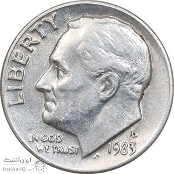 سکه 1 دایم 1983D روزولت - EF45 - آمریکا سکه 1 دایم 1983D روزولت - EF45 - آمریکا