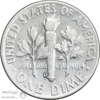 سکه 1 دایم 1957D روزولت - EF45 - آمریکا