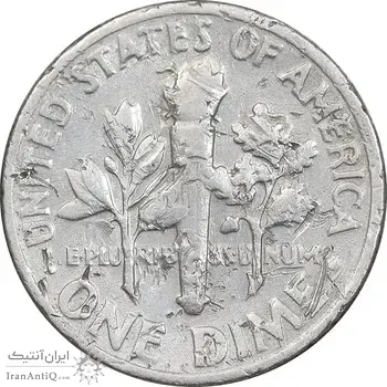سکه 1 دایم 1969D روزولت - EF45 - آمریکا