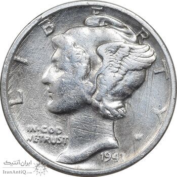 سکه 1 دایم 1941 مرکوری - EF45 - آمریکا