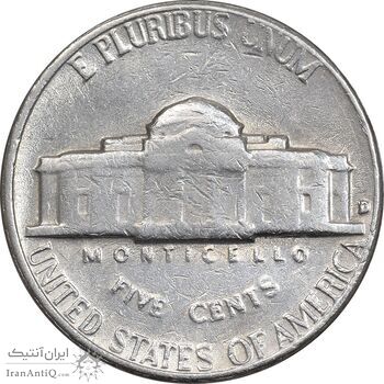 سکه نیکل 5 سنت 1964 جفرسون - EF45 - آمریکا