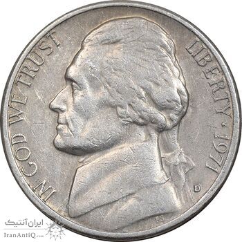 سکه 5 سنت 1971D جفرسون - EF45 - آمریکا