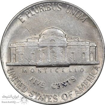 سکه 5 سنت 1983D جفرسون - EF45 - آمریکا