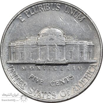 سکه 5 سنت 1990D جفرسون - EF45 - آمریکا