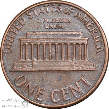 سکه 1 سنت 1975D لینکلن - EF45 - آمریکا