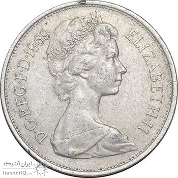 سکه 10 نیو پنس 1969 الیزابت دوم - EF45 - انگلستان