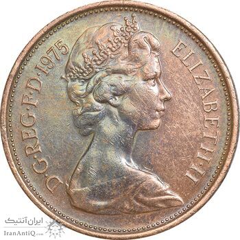 سکه 2 پنس 1975 الیزابت دوم - EF45 - انگلستان