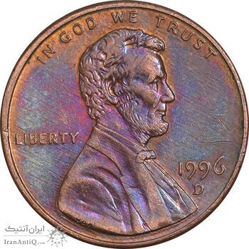 سکه 1 سنت 1996D لینکلن - AU55 - آمریکا