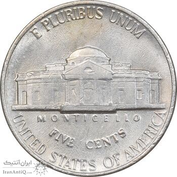 سکه 5 سنت 1989P جفرسون - AU55 - آمریکا