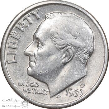 سکه 1 دایم 1989D روزولت - AU55 - آمریکا سکه 1 دایم 1989D روزولت - AU55 - آمریکا