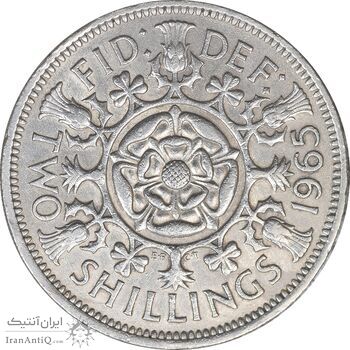 سکه 2 شیلینگ 1965 الیزابت دوم - AU55 - انگلستان