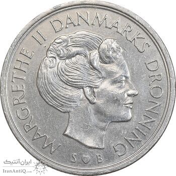 سکه 1 کرون 1976 مارگرته دوم - AU55 - دانمارک