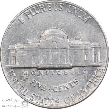 سکه 5 سنت 1989D جفرسون - AU50 - آمریکا