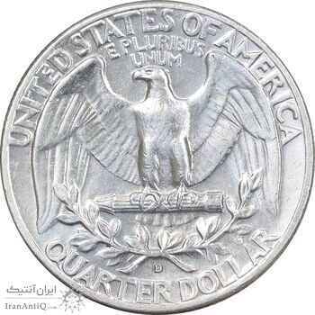 سکه کوارتر دلار 1964 واشنگتن - AU50 - آمریکا سکه کوارتر دلار 1964 واشنگتن - AU50 - آمریکا