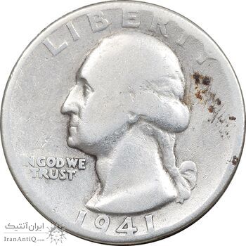 سکه کوارتر دلار 1941 واشنگتن - VF30 - آمریکا