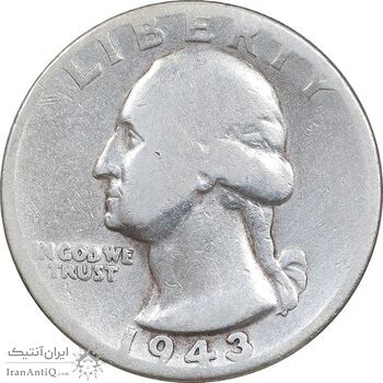 سکه کوارتر دلار 1943 واشنگتن - VF30 - آمریکا