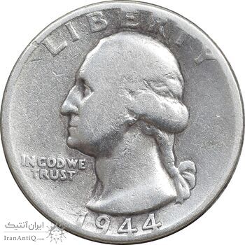 سکه کوارتر دلار 1944 واشنگتن - VF30 - آمریکا