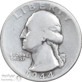 سکه کوارتر دلار 1944 واشنگتن - VF30 - آمریکا