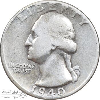 سکه کوارتر دلار 1940 واشنگتن - VF35 - آمریکا