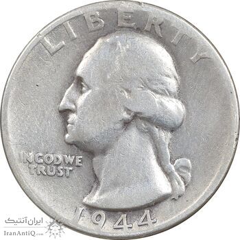 سکه کوارتر دلار 1944 واشنگتن - VF35 - آمریکا