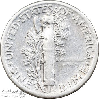 سکه 1 دایم 1943S مرکوری - VF35 - آمریکا