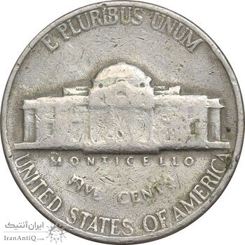 سکه 5 سنت 1966 جفرسون - VF35 - آمریکا