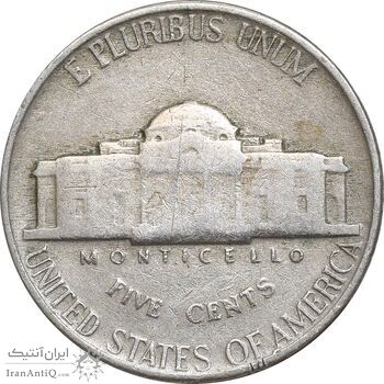 سکه 5 سنت 1951 جفرسون - VF35 - آمریکا