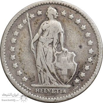 سکه 1 فرانک 1909 دولت فدرال - VF35 - سوئیس