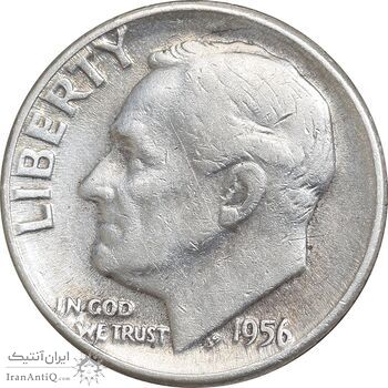 سکه 1 دایم 1956 روزولت - EF40 - آمریکا سکه 1 دایم 1956 روزولت - EF40 - آمریکا