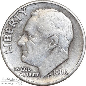 سکه 1 دایم 1960D روزولت - EF40 - آمریکا