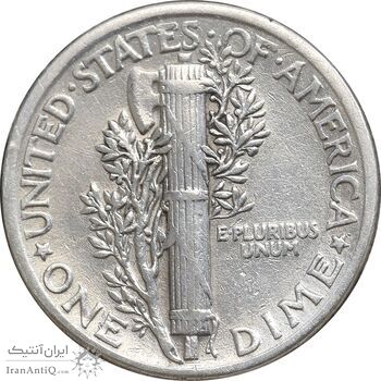 سکه 1 دایم 1942 مرکوری - EF40 - آمریکا