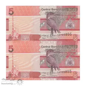 اسکناس 5 دالاسی 2023 جمهوری - جفت - UNC64 - گامبیا