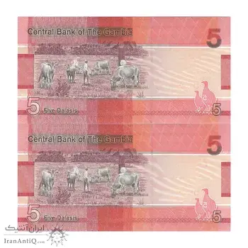 اسکناس 5 دالاسی 2023 جمهوری - جفت - UNC64 - گامبیا