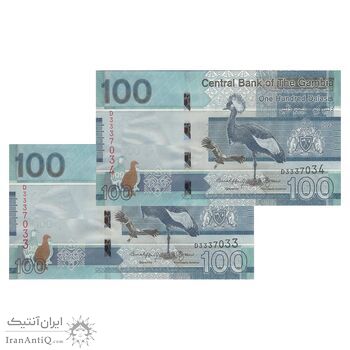 اسکناس 100 دالاسی 2023 جمهوری - جفت - UNC64 - گامبیا
