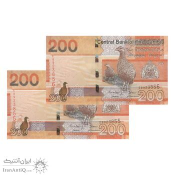اسکناس 200 دالاسی 2023 جمهوری - جفت - UNC64 - گامبیا