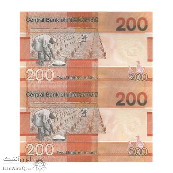 اسکناس 200 دالاسی 2023 جمهوری - جفت - UNC64 - گامبیا