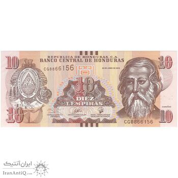 اسکناس 10 لمپیرا 2019 جمهوری - تک - UNC64 - هندوراس