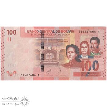 اسکناس 100 بولیویانو 1986حکومت پلوریناسیونال - تک - UNC64 - بولیوی