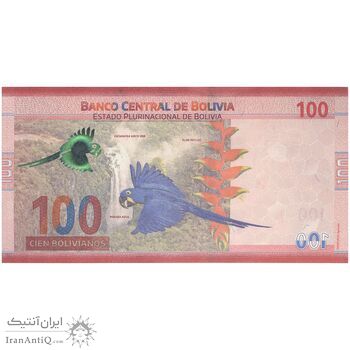 اسکناس 100 بولیویانو 1986حکومت پلوریناسیونال - تک - UNC64 - بولیوی