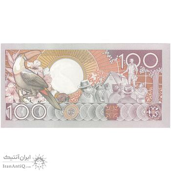 اسکناس 100 گلدن 1986 جمهوری - تک - UNC64 - سورینام