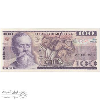 اسکناس 100 پزو 1982 جمهوری - تک - UNC64 - مکزیک