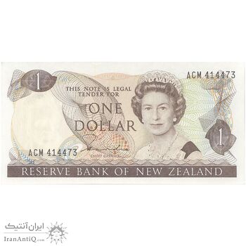 اسکناس 1 دلار بدون تاریخ (1981-1985) الیزابت دوم - HRH - تک - UNC64 - نیوزیلند