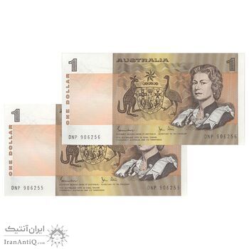 اسکناس 1 دلار بدون تاریخ (1974-1984) الیزابت دوم - جفت - UNC64 - استرالیا