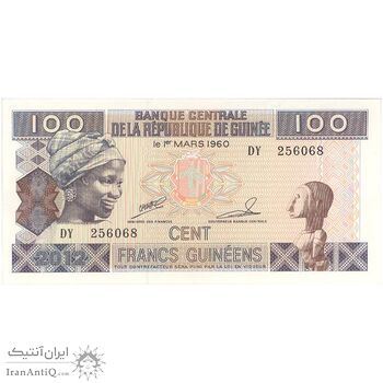 اسکناس 100 فرانک 2012 جمهوری - تک - UNC63 - گینه